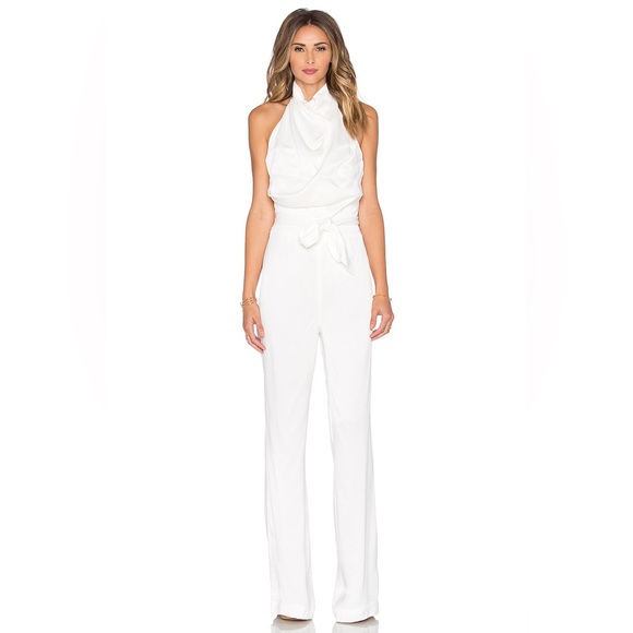 MISHA COLLECTION Pants - Misha Collection Delia Playsuit Jumpsuit in Ivory